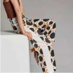 Maeve by  Anthropologie - White with Black + Gold Polka Dots